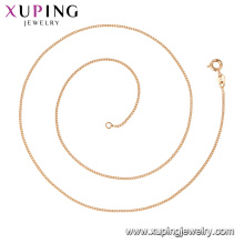 44738 Xuping Großhandelsschmucksachen 18k Gold überzog einfache klassische Artkettenhalsketten